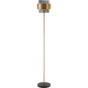 Nanno smoked glass&amp;brass glamour glass floor lamp