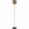 Nanno smoked glass&amp;brass glamour glass floor lamp