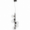 Nerro 28cm transparent&amp;black designer glass spheres pendant lamp