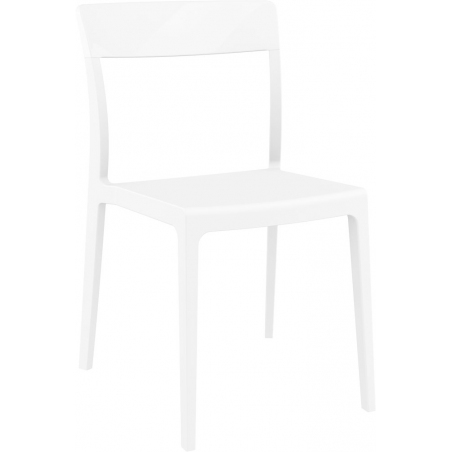 Stylowe Krzesło z tworzywa Flash Białe Siesta do salonu i jadalni.