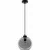 Tempo 20cm smoked glass retro pendant lamp
