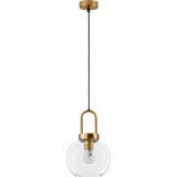 Astri 20cm transparent&amp;brass retro glass pendant lamp