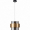 Nanno 18cm smoked glass&amp;brass glamour glass pendant lamp