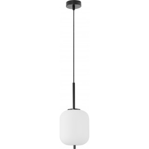 Tamo 16.5 white&amp;black glass pendant lamp