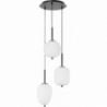 Tamo III 30 white&amp;black glass pendant lamp