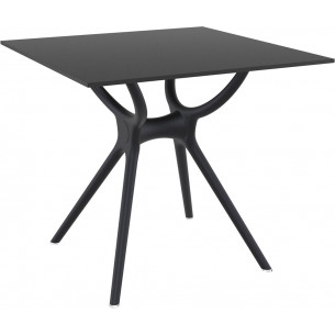 Air 80x80 black square dining table Siesta