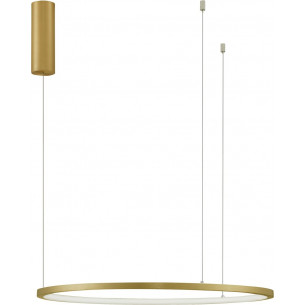 Cirkel LED 60cm brushed gold modern round pendant lamp