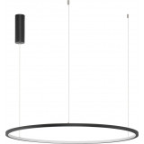 Cirkel LED 80cm black modern round pendant lamp