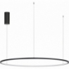 Cirkel LED 100cm black modern round pendant lamp