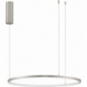 Cirkel LED 60cm brushed silver modern round pendant lamp