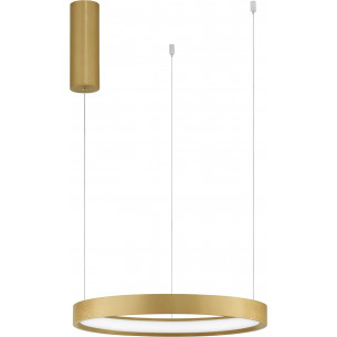 Bunder LED 40cm brushed gold round pendant light