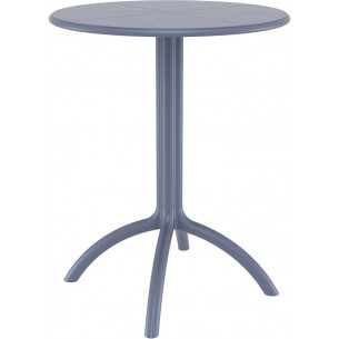 Octopus 60 dark grey one leg round garden table Siesta