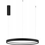 Bunder LED 60cm black round pendant lamp