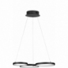 Raan LED 55cm black modern circle pendant lamp