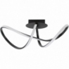 Wave LED 61cm black modern ceiling lamp