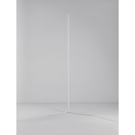Stylowa Lampa podłogowa minimalistyczna Match LED biała do salonu i sypialni