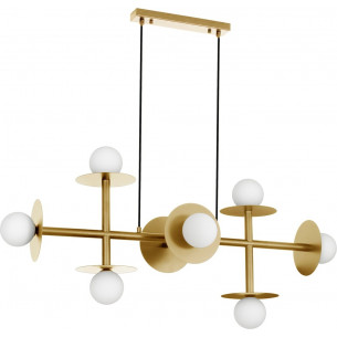 Hide Ball VIII opal&amp;brass glamour glass balls pendant lamp