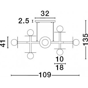 Lampa wisząca szklane kule glamour Hide Ball VIII opal/mosiądz 2