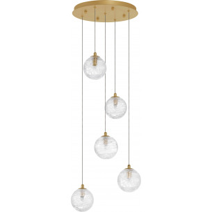 Nebuu V transparent&amp;brass glamour glass globes pendant lamp