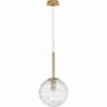 Lampa wisząca szklana kula glamour Nebuu 25cm przeźroczysty/mosiądz