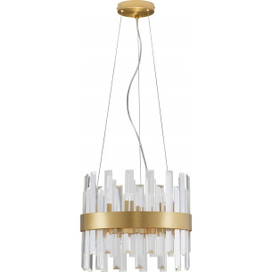 Taja 35cm transparent&amp;satin gold glamour crystal pendant lamp