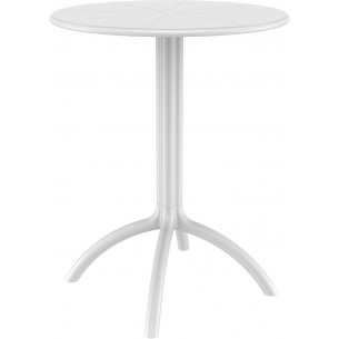 Octopus 60 white one leg round garden table Siesta