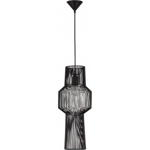 Darby 21cm black rope boho pendant lamp