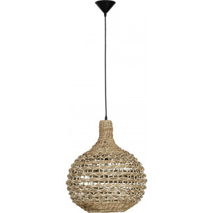 Stylowe oświetlenie boho - Lampa wisząca boho Wangi 46cm naturalna, idealna do salonu, sypialni czy kuchni