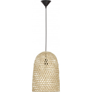 Stylowe oświetlenie boho - Lampa wisząca rattanowa boho Saparua Long 30cm, idealna do salonu, sypialni czy kuchni