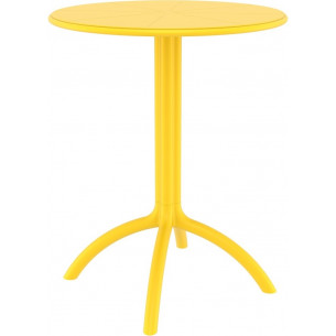 Octopus 60 yellow one leg round garden table Siesta