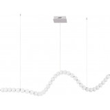Lampa wisząca szklane kule glamour Moti LED 167cm biały opal/chrom