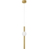 Ball stripe LED 12cm gold&amp;opal glamour pendant light