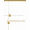 Ball stripe LED III 92cm gold&amp;opal glamour pendant lamp