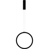 Zero LED 39.5cm black modern pendant lamp