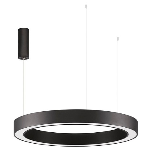 Cole LED 80cm black round pendant lamp with remote control