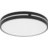 Lose LED 45cm black modern round ceiling lamp