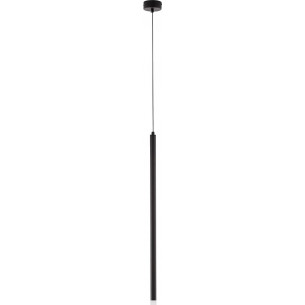 Steam LED 70cm black minimalistic tube pendant lamp