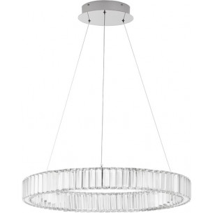 Lampa wisząca kryształowa glamour Queen LED 60cm przeźroczysty/chrom