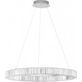 Queen LED 80cm transparent&amp;chrome glamour crystal pendant lamp