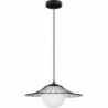 Barret 36 cm white&amp;black glass globe pendant lamp