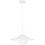 Barret 36 cm white glass globe pendant lamp