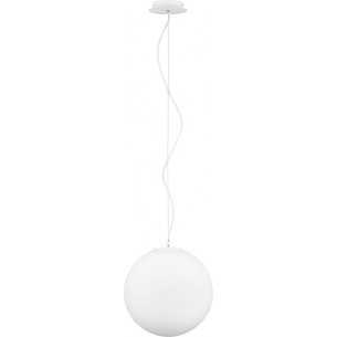 Minge 30cm white glass ball pendant lamp