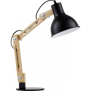 Form black&amp;wood wooden desk lamp