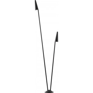 Tip black LED double garden post