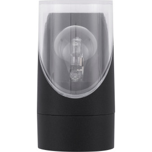 Almo round outdoor wall lamp transparent&amp;anthracite