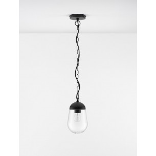 Lampa wisząca zewnętrzna Goog 15cm przezroczysty/szary 2